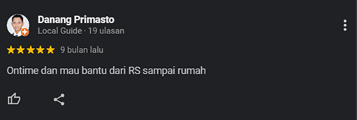 Review pelanggan sewa ambulance Semarang 3