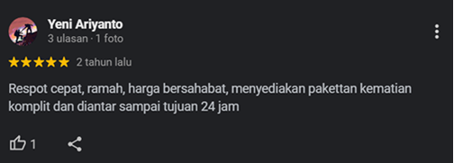 Review pelanggan sewa ambulance Semarang 5
